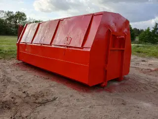 Lukket affaldscontainer m/krog