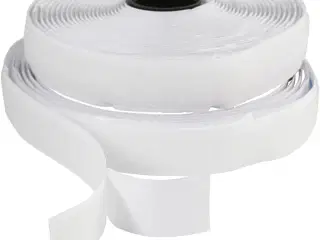 Selvklæbende Burrebånd 20 mm x 5 m - Hvid