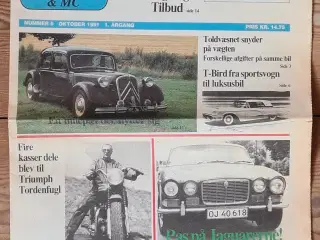 Klassisk Bil & Mc magasin 1991 1 blad 