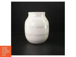 K&#228;hler vase med grå striber fra K&#228;hler (str. Ø. 11,5. længde, 22 cm)