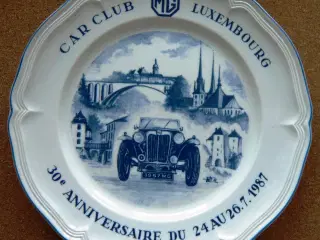 Villeroy & Boch platte: MG Car Club Luxemburg 