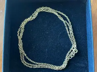 Guld halskæde Anker facet slebet. 60 cm. Vejer 5 g