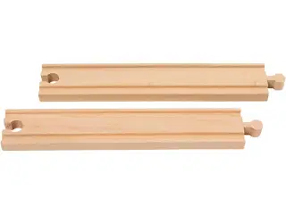 VIGA Lige Togskinner 21,5 cm - 2 stk. Træ