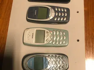 Gamle modeller af mobiltelefoner. 