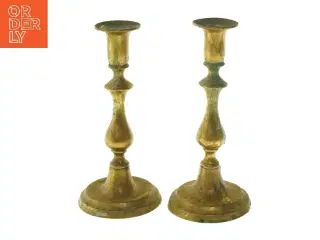 Vintage messing lysestager (str. 20 cm)