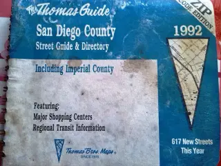 San Diego Kort, The Thomas Guide.