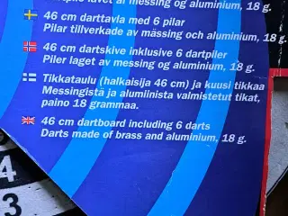 Dartskive, der er skiver på begge sider, 