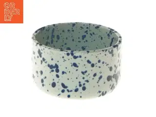 Keramisk skål med blå prikker fra Tiger (str. Ø 7 cm)