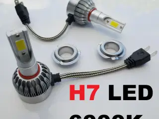 NY! H7 LED Pærer 7600LM 6000K 72W