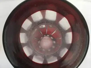 Rød krystal glas vase