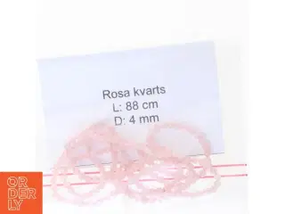 Rosa kvartshalskæde (str. 88 cm)