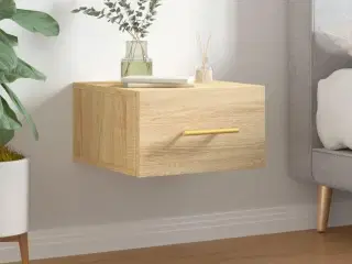 Væghængt sengebord 35x35x20 cm sonoma-eg