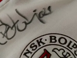 Fodboldtrøje. Autograf Ebbe Sand, Thomas Helveg