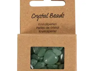 Krystalperler, Aventurin, diam. 7-12 mm, hulstr. 1 mm, grøn, 63stk./ 1 pk.