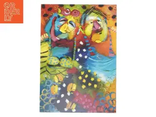 Farverigt postkort med abstrakt kunst (str. 21x15 cm)