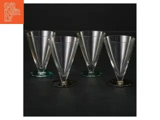 Transparent cocktailglas med farvet base (str. 8x5,5 cm)