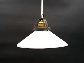 Skomagerlampe i opalglas – dansk design 1940–50