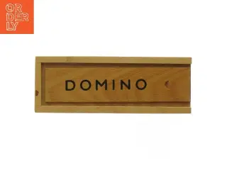 Dominospil i trækasse (str. 17,5 x 6 cm)