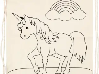 Gymnastikpose med Enhjørninger - 37x41 cm, 110 g