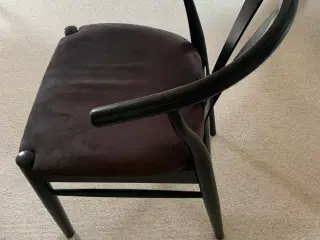 6stk. Sortbejdset spisestuestole 