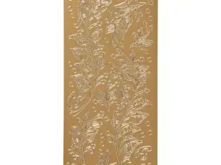 Stickers, blade, ark 10x23 cm, guld, 1 ark