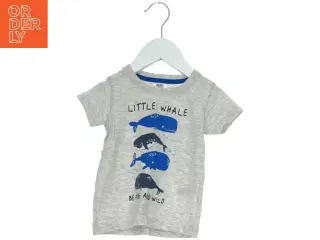 T-shirt med hval-motiv (str. 80)