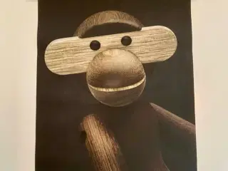 Kay Bojesen portræt af aben på lærred
