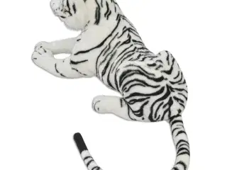 Tøjdyr tiger XXL plysstof hvid