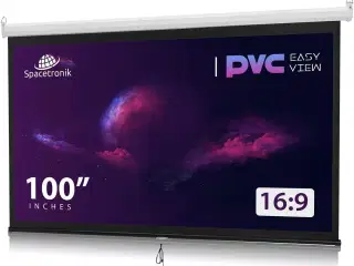 Projektorlærred manuelt rul – 100" 16:9 PVC