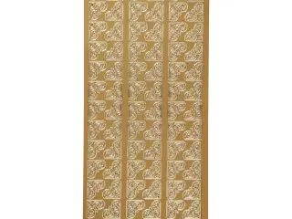 Stickers, hjørner, ark 10x23 cm, guld, 1 ark