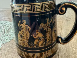 Græsk Krus/Vase lavet med 24 k guld