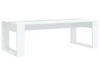 vidaXL sofabord 110x50x35 cm konstrueret træ hvid 