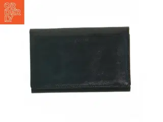 Sort læderpung (str. 14,5x9,5 cm)