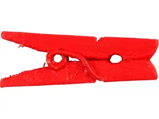 Minitøjklemme, L: 25 mm, B: 3 mm, rød, 36stk./ 1 pk.