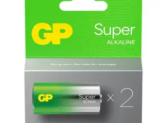 GP Super Alkaline C-batteri 14A/LR14 2-pak