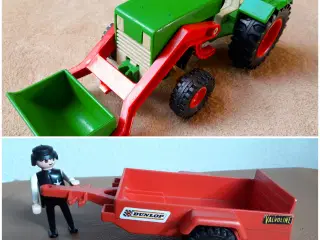 Legetøjstraktor med Trailer