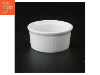 Hvidt porcelænsfad (str. 8 x 4 cm)