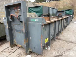 Container Åben affaldscontainer med løftebeslag