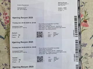 3 billetter til Hørring Revyen
