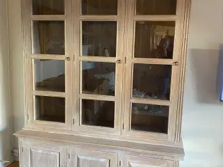 Bogskab/vitrine Hvidolieret EG