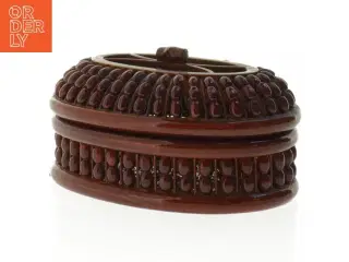 Japansk Traditionel Flettet træbakke med låg (str. 13 x 9 cm)