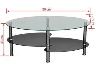 Sofabord i eksklusivt design sort