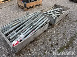 Standere til gelænder på stillads