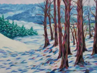 Oliemaleri,  VINTERLYS m. ramme