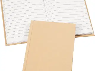 A6 Notesbog med linjer, 80 sider, brun