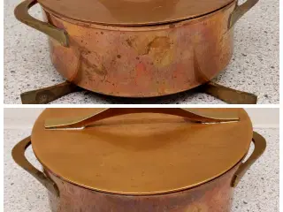 Jens Harald Quistgård kobbergryde 2 stk.