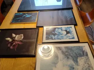 7 indrammede plakater 