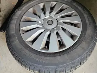 Stålfælge med original Skoda hjulkapsel