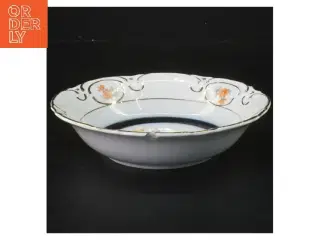Dekorativ porcelænsskål med blomster fra RM Japan (str. Ø 16x3 cm)