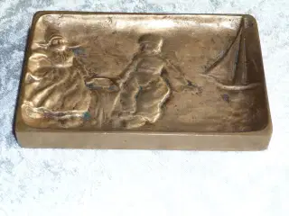 messing platte/askebæger med hollandsk 